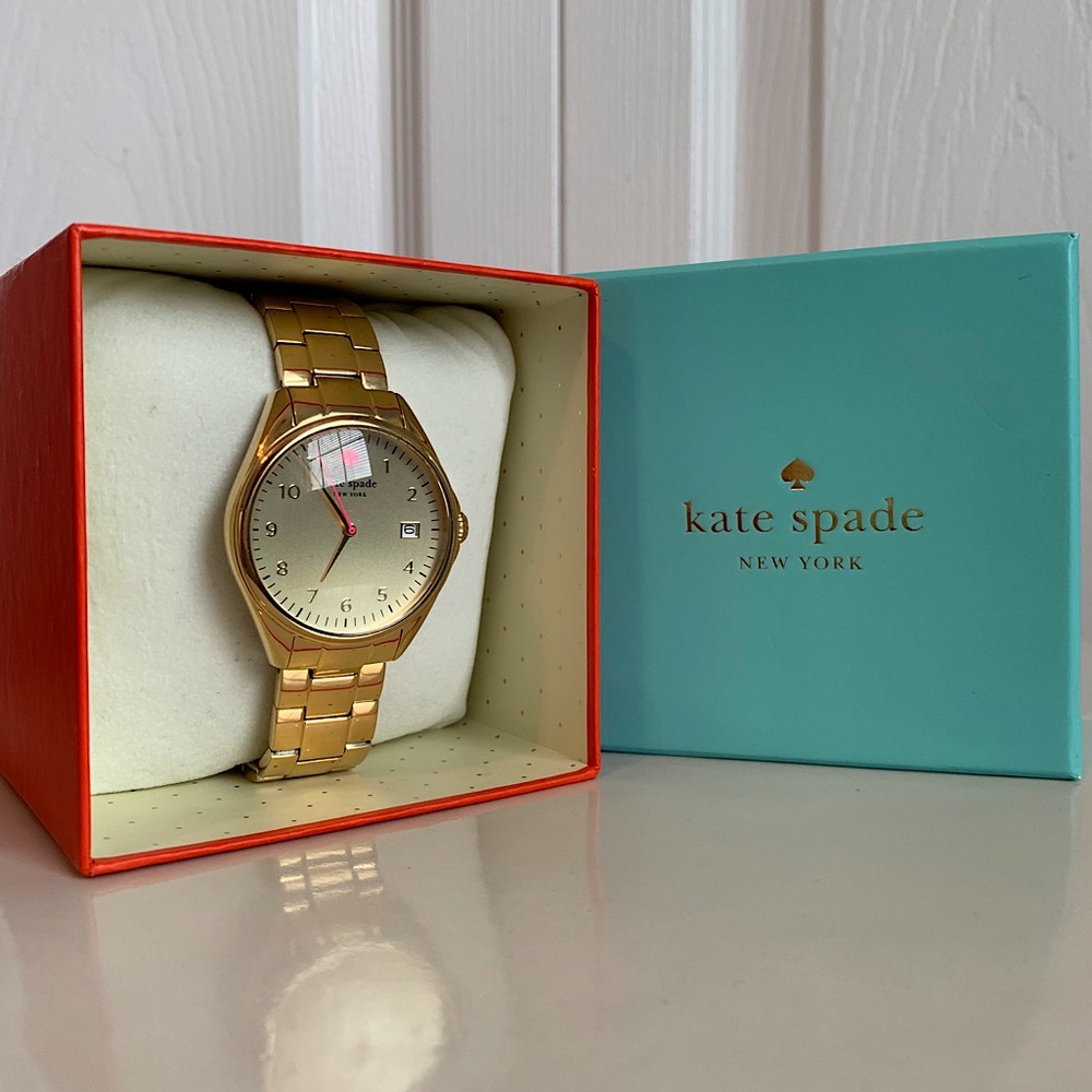KATE SPADE Gold Metal Link Watch - NEEDS BATTERY